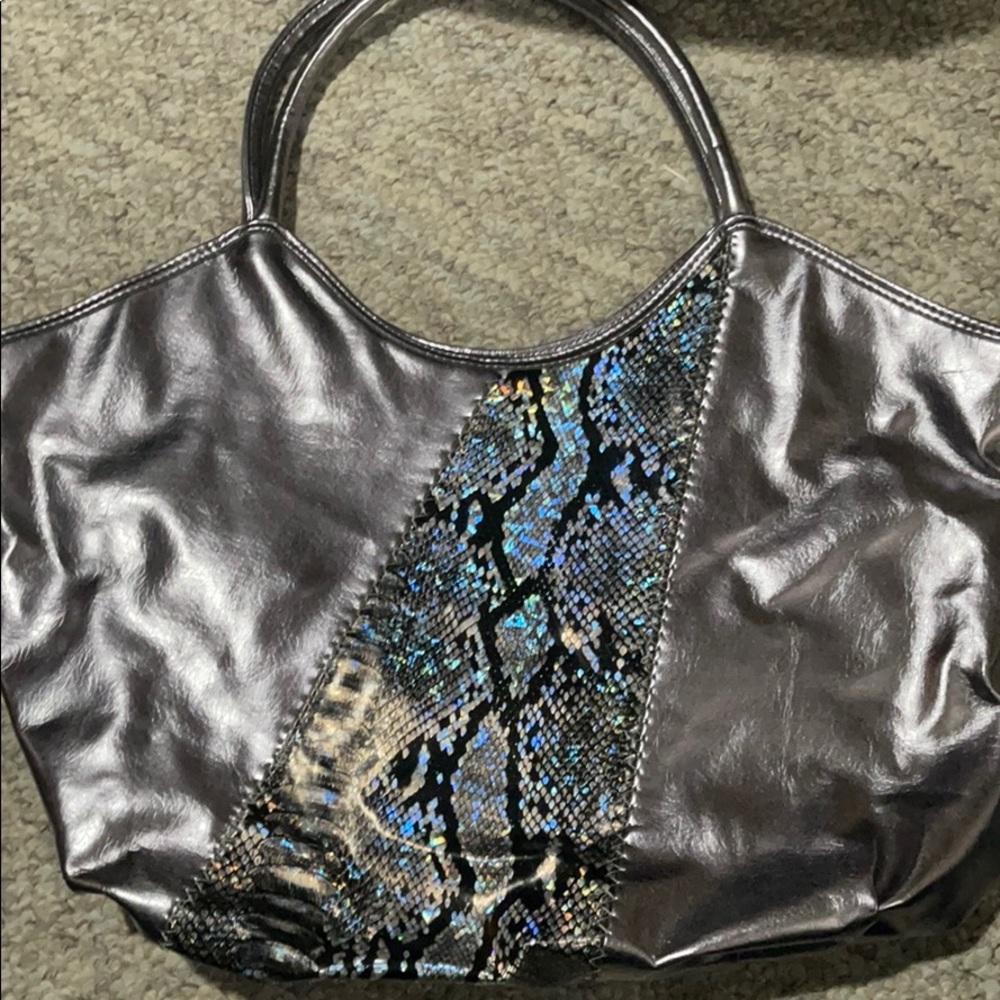 Snakeskin Grey Purse